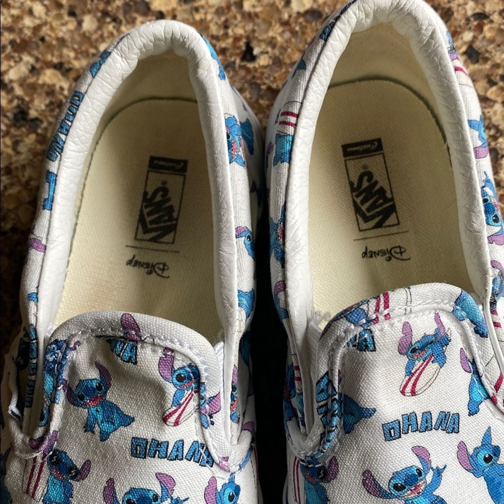 Disney, Lilo and Stitch Vans slip-on shoes, kids size 2 - Picture 3 of 10